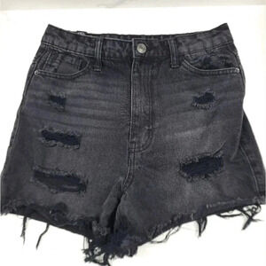Elite Jeans Black Denim Shorts